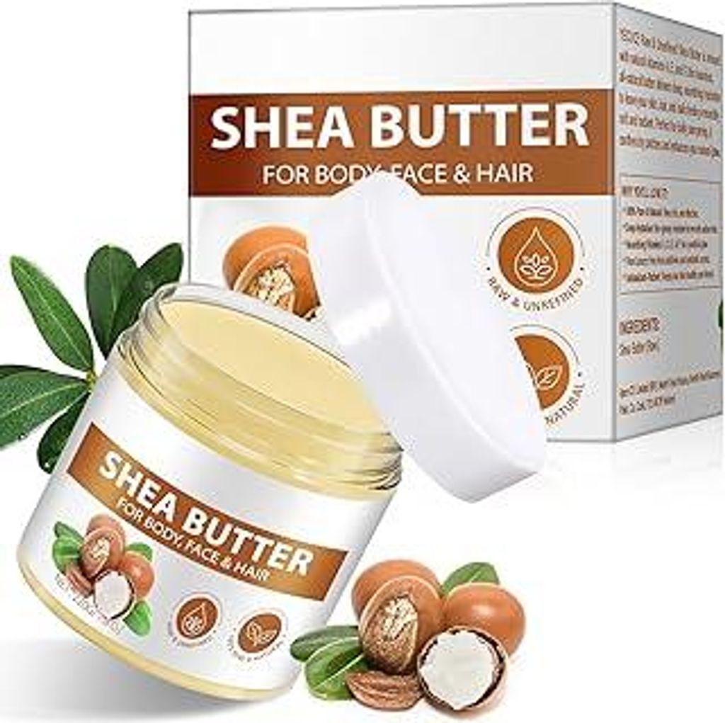Sheabutter Bio 220g – Feuchtigkeitsspendend und Nicht Fettend, Sheabutter für Körper, Gesicht und Haare, Natürliche Pflege für Trockene Haut ...