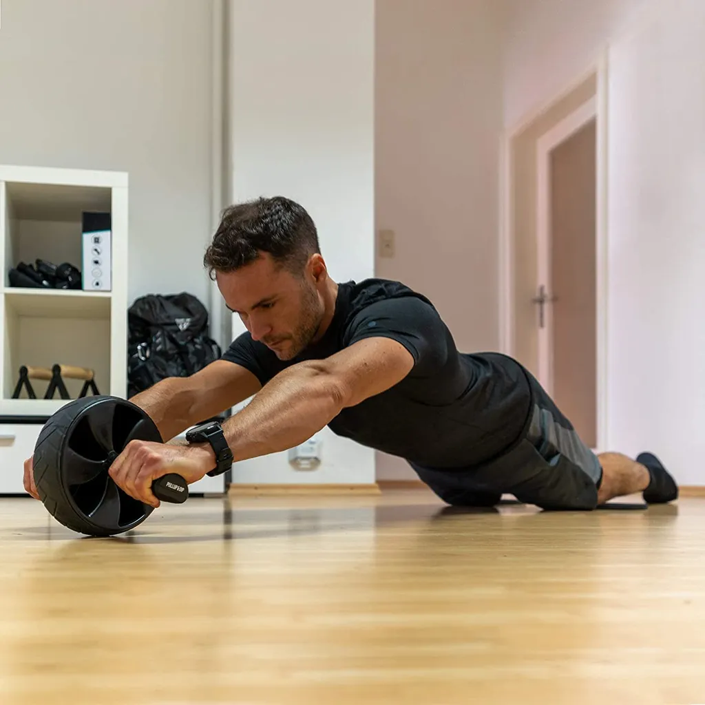 PULLUP & DIP Ab Roller avec poignées ergonomiques et tapis de genoux - 2
