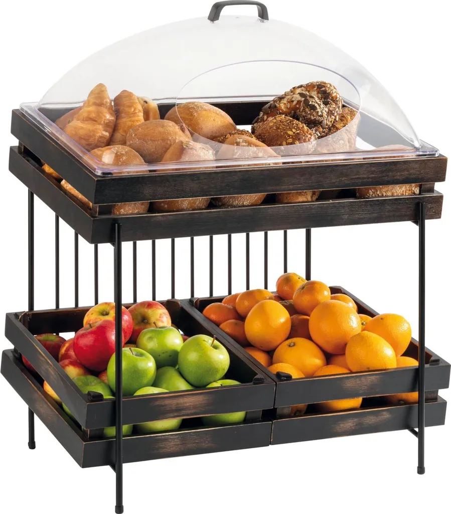Support buffet métal noir APS stable avec embouts antidérapants 20cm