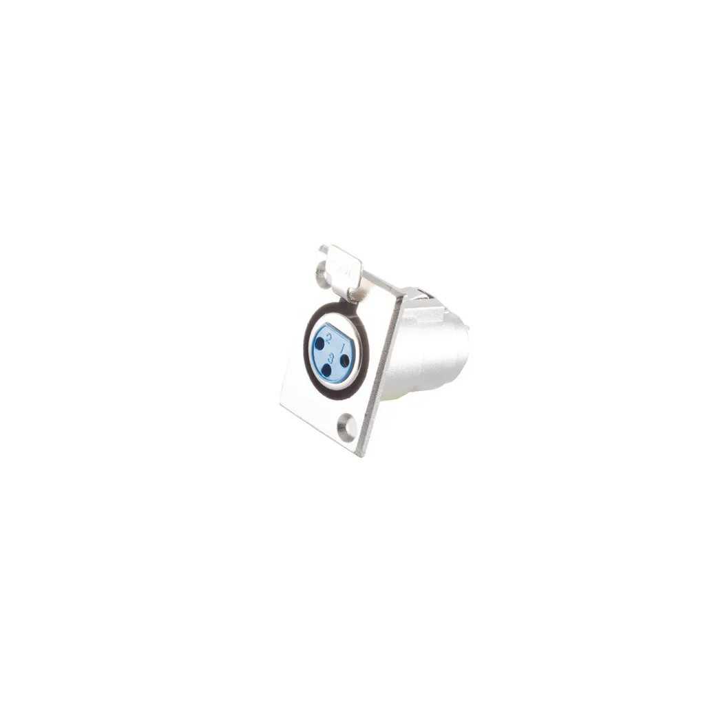 Adaptateur XLR Femelle vers Mâle S/CONN 55021 Fixation Châssis Argenté