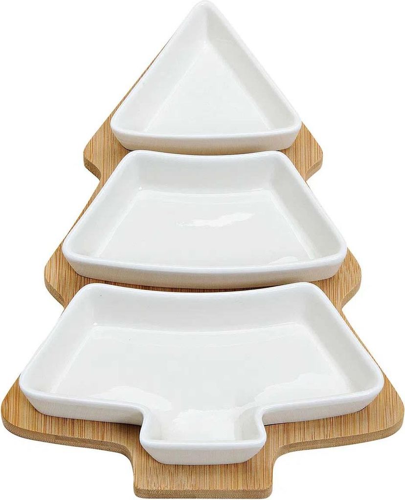 Vorspeisen Set Tannenbaum 3 Schalen weiß