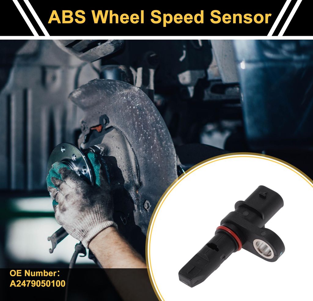 ABS Radgeschwindigkeitssensor ABS Sensor Antiblockiersystem Sensor Nr.A2479050100 für Mercedes-Benz A220 2019-2022 1 Stück Hinten Links Hinten Re...