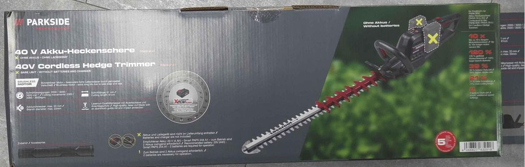 PARKSIDE PERFORMANCE Akku-Heckenschere 40 V PPAHS 40 A1 Produktbild 