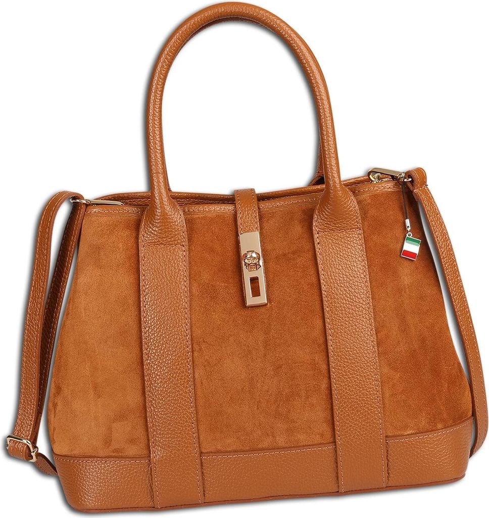 Florence Leder Tasche Damen Schultertasche tan hellbraun 145x36x23cm OTF186C5
