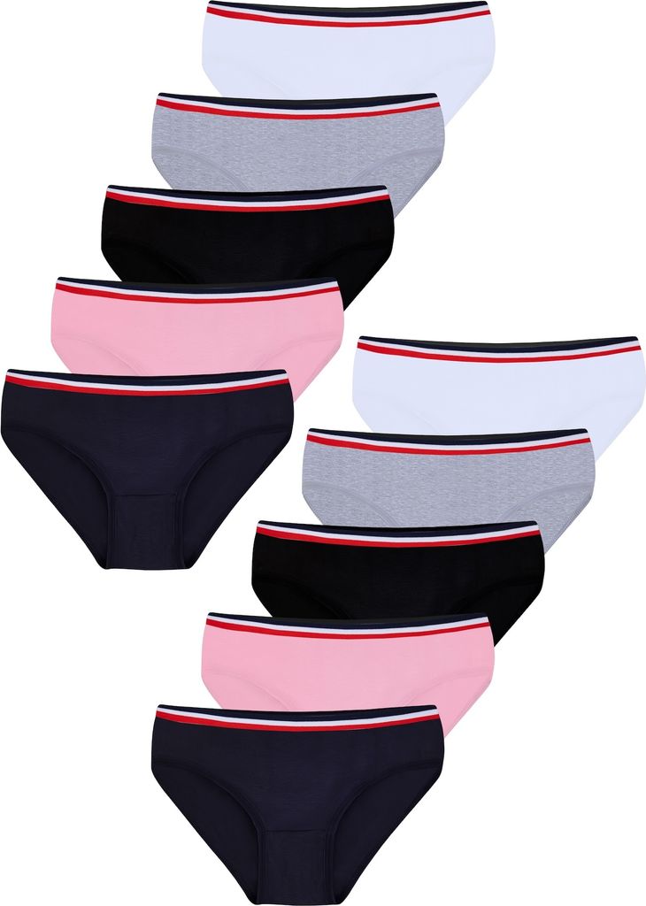 10 Mädchen Slips Unterhosen aus Baumwolle Unterwäsche  Produktbild 
