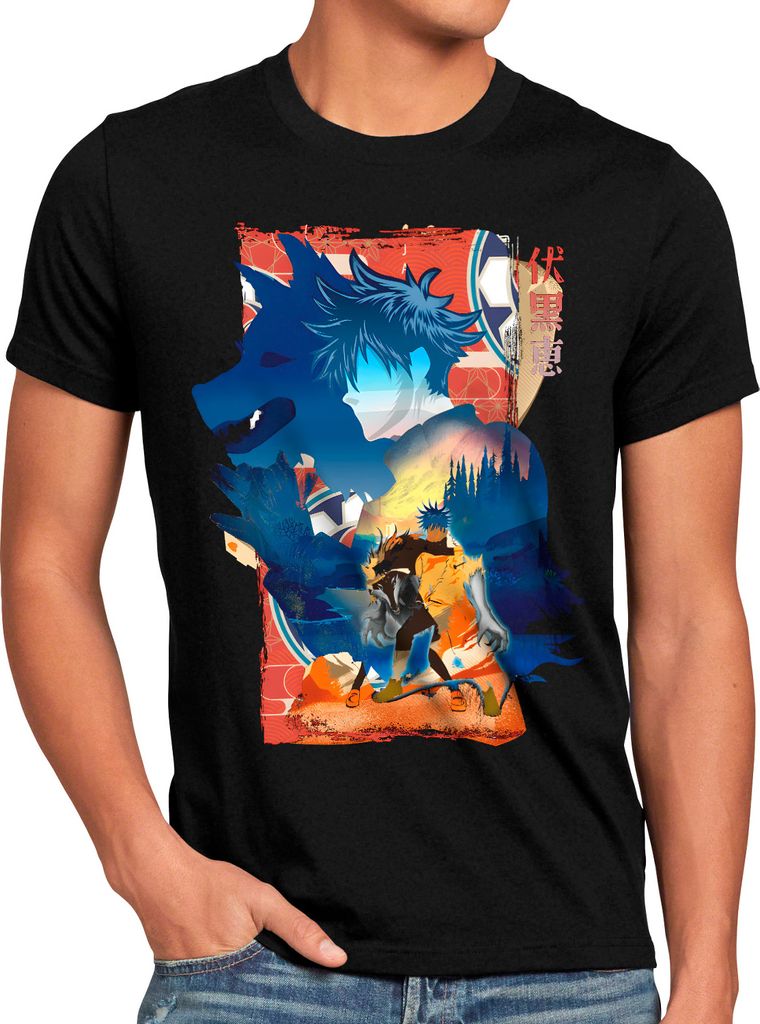 BaumwolleCloud Fushiguro Megumi Herren T-Shirt anime japan manga