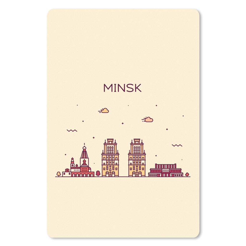 MuchoWow Mauspad Mousepad Minsk - Belarus - Skyline 18x27 cm - Mousepads - Maus Mat - Pad - Mausunterlage