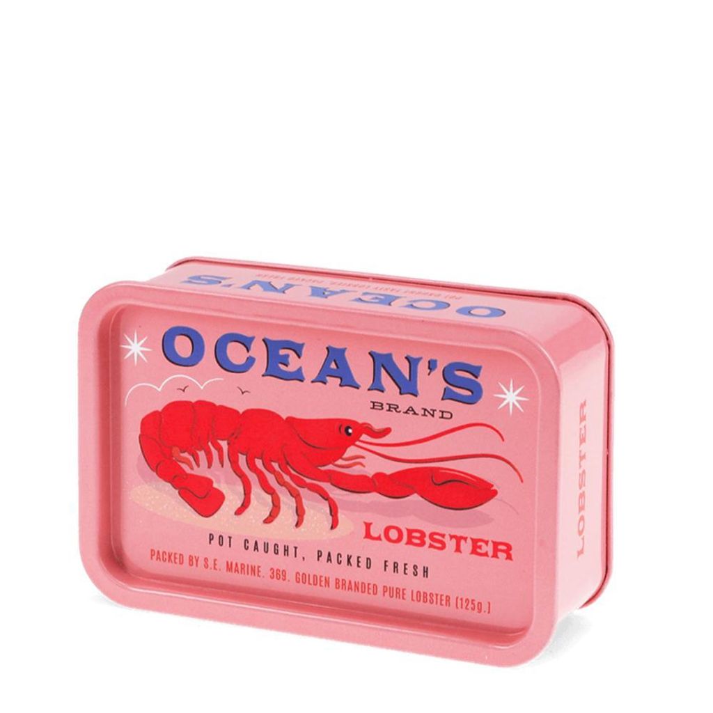 Kleine Aufbewahrungsdosen mit Deckel Lobster Hummer Metall Blech Dose ca. 10x6,5x3,2 cm