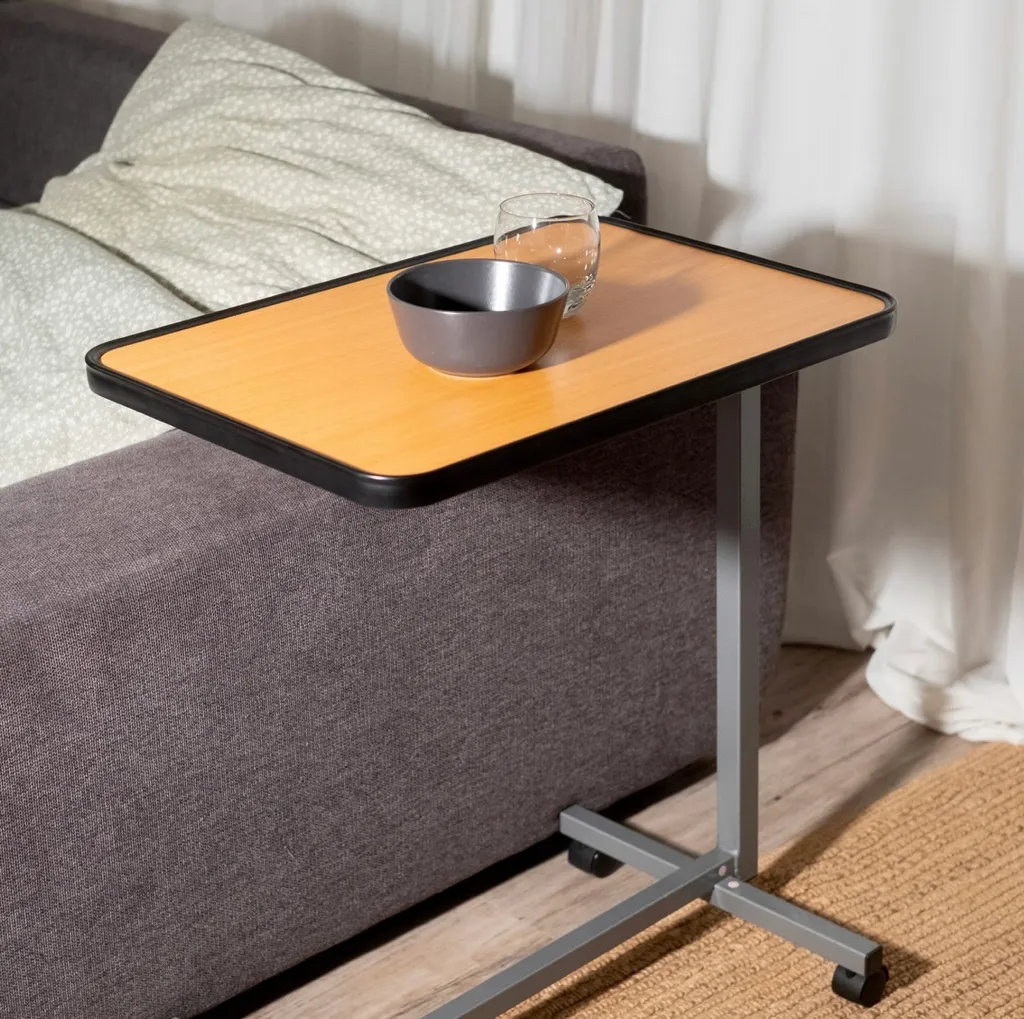 Table de lit médicale Mogil adaptable avec plateau réglable blanc