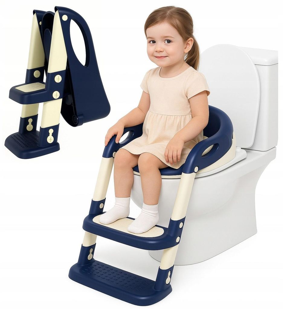 Ekspand | Toilettensitzaufsatz mit Treppe - Blau - Produktbild 