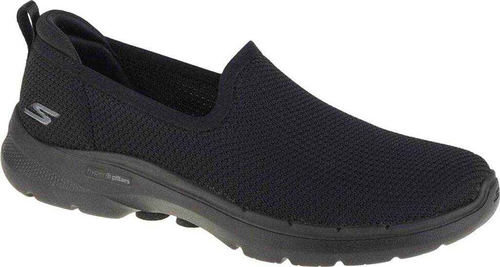 Skechers GO WALK 6 - CLEAR VIRTUE Damen Sneaker Low Slipper schwarz 36