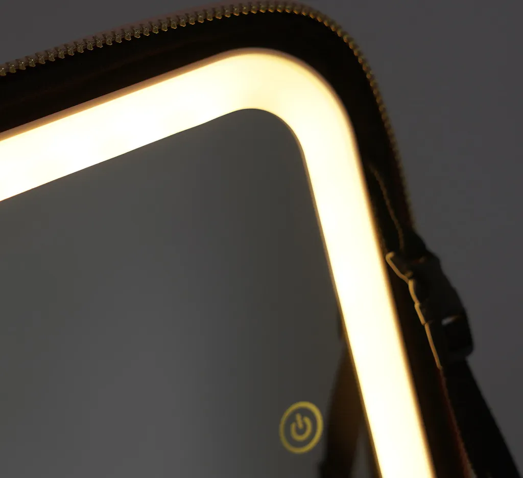 Mallette maquillage LED avec miroir tactile et compartiments modulables - 10