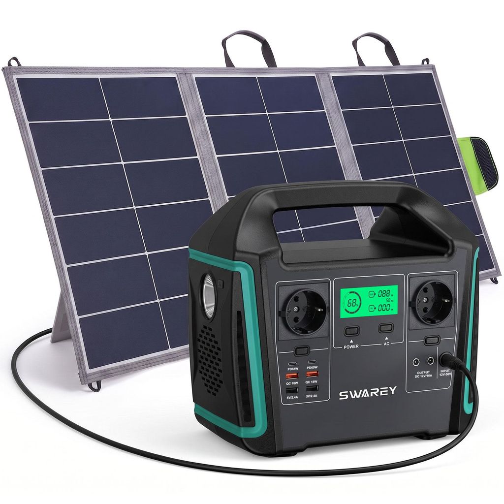 1000W(1500W Spitze) Tragbare Powerstation mit 100W Produktbild 