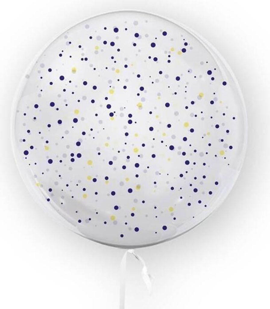 Ballon 45cm Dots blau und gelb TUBAN