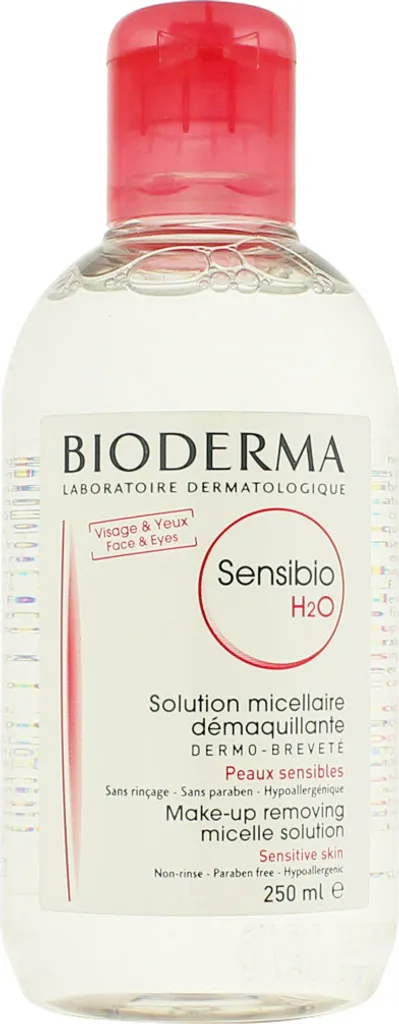 Bioderma Sensibio H2O 250 ml Eau Micellaire Apaisante Sans Rinçage Rose
