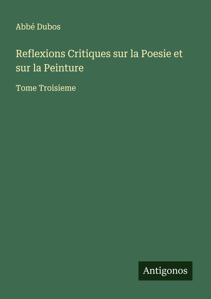 Kritische Reflexionen über Poesie und Malerei