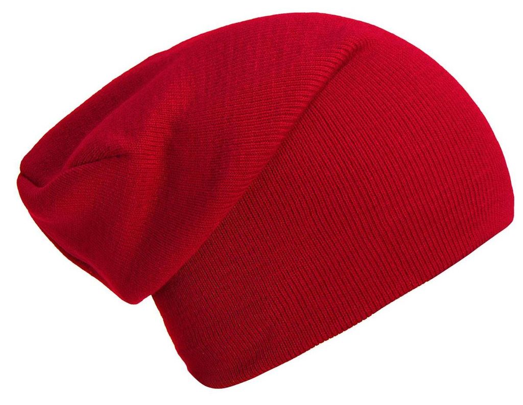 Wintermütze klassische Slouch Beanie one size - Rot