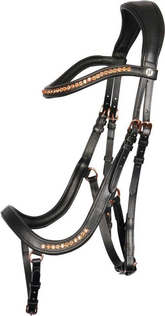 Harry´s Horse Anatomic Rosegold Trense Schwarz Cob Schwarz Produktbild 