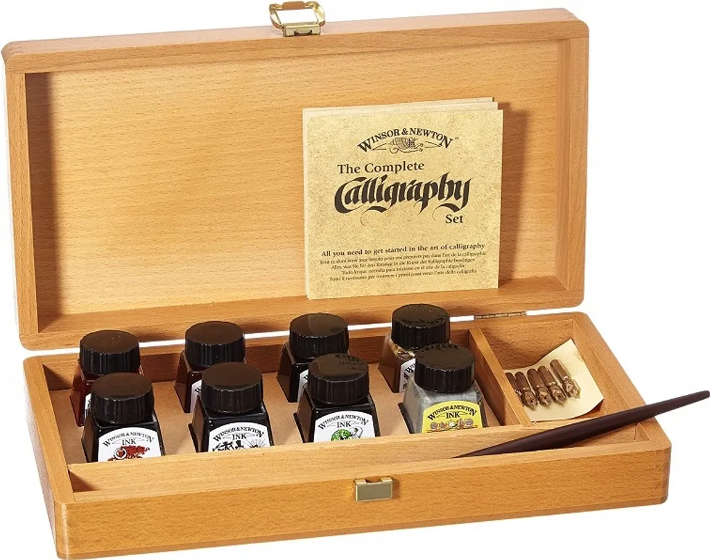 Winsor & Newton Calligraphy Set - Kit Completo 15 Pezzi in Legno