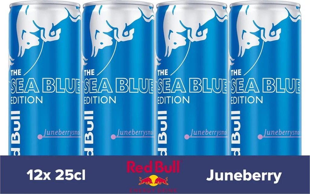 Red Bull The Sea Blue Edition Juneberry Canette de 12 x 250 ml d'Énergie