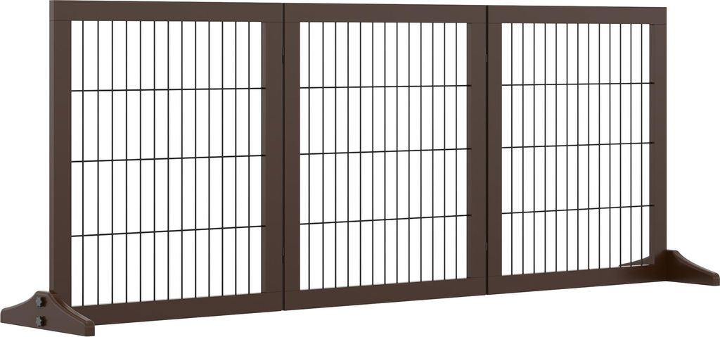 Bramka ochronna PawHut Dog Gate, wolnostojąca, z nóżkami, Zdjęcie produktu 