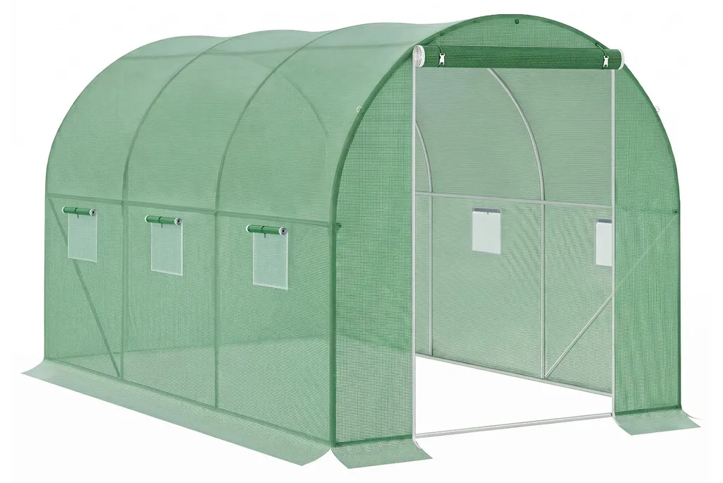 Grande serre de jardin tunnel maraîchère 6m2 verte 3x2m Aga MR4003CH