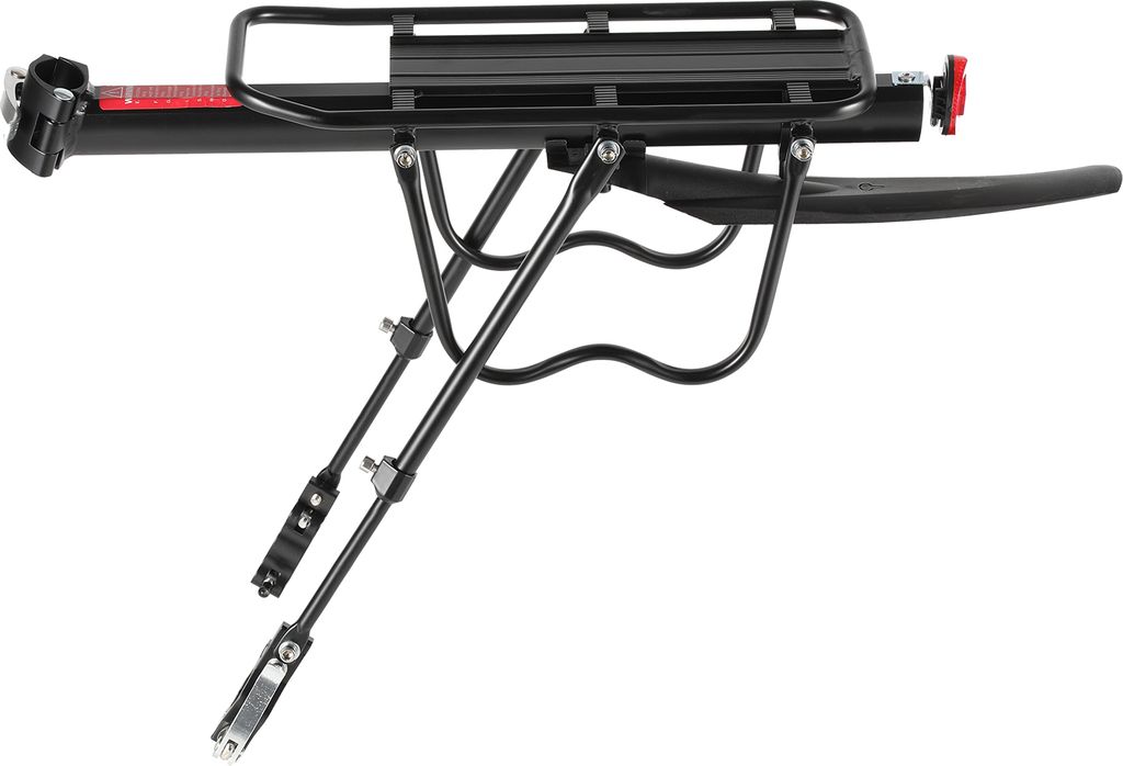Clanmacy Fahrrad Gepäckträger mit Reflektor- verstellbar inkl. Schutzblech belastbar bis maximal 50 kg für 24-29 Zoll MTB Alu