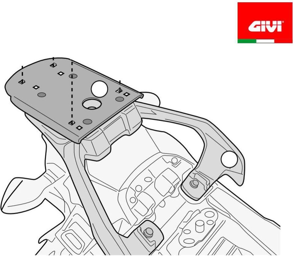 Topcase-Träger GiVi für Monokey oder Monolock Koffer für Suzuki V-Strom 250