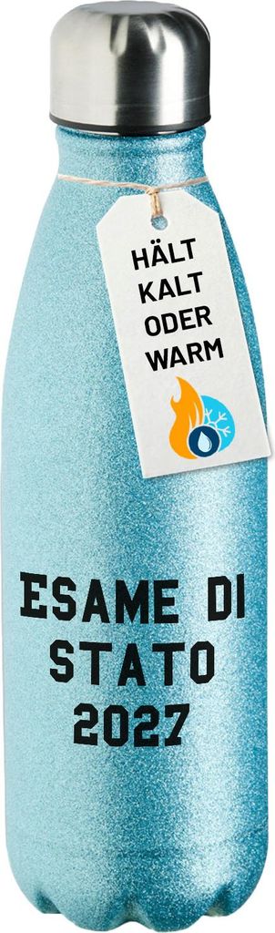 Huuraa Trinkflasche Esame di Stato 2027 Abschluss Italien 500ml Blue Edelstahl Wasserflasche Trinkflasche Geschenkidee