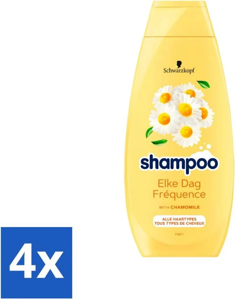 Set 4x Schwarzkopf Shampoo Camomilla 400ml - Convenienza Famiglia