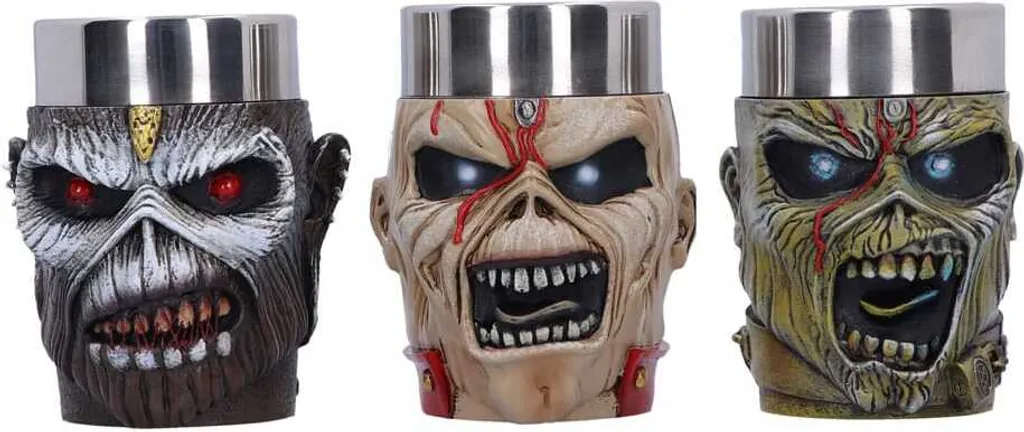 Accessori Bar Iron Maiden - Set 3 Shot Bicchieri Eddie Nemesis Now