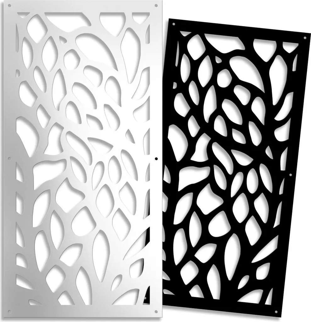 Divisorio Sicuro FOGLIE in PVC 73x73cm - Pannello Parasole Bianco 1cm - 2