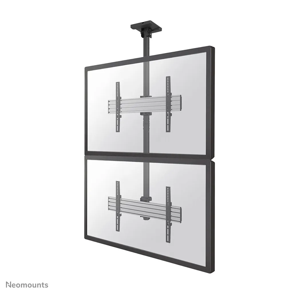 Double Support de Plafond TV pour Écrans Verticaux 32 à 55 Pouces Noir
