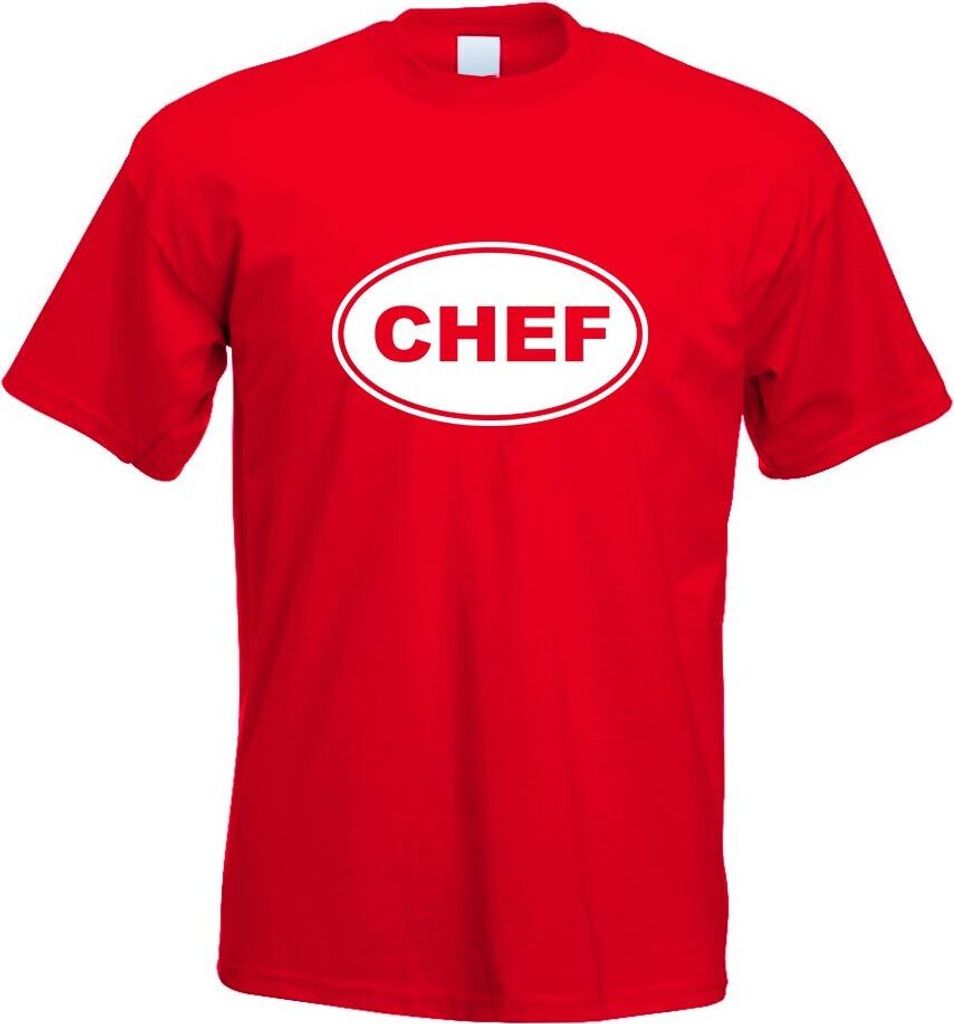 Kiwistar - T-Shirt - rot - Chef Herren Funshirt Bedruckt Design Sprüche Spruch Motive - mit Motiv Bedruckt - Funshirt Design - Sport - Freizeit - ...