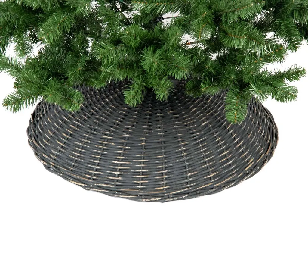 Westmann Rock Santa-3 Cache-pied de sapin en rotin gris - Ø 87 cm
