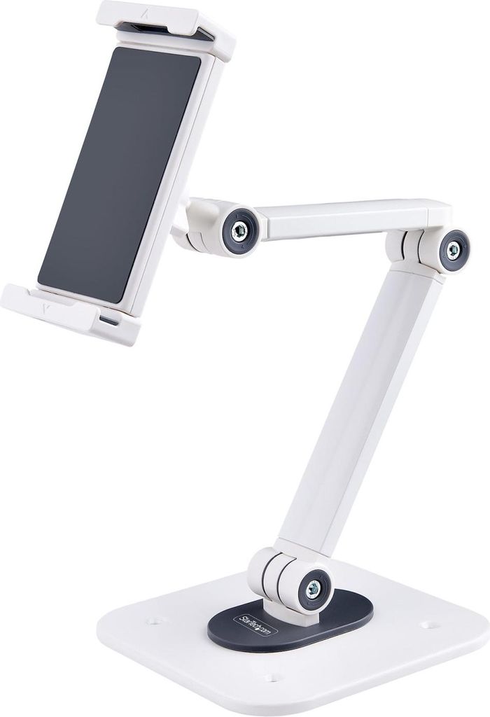 StarTech.com Ergonomischer schwenkbarer Tablet-Ständer Weißes Aluminium/Stahl