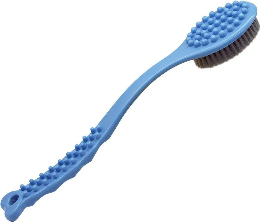 Brosse de bain à long manche ergonomique pour douche et dos