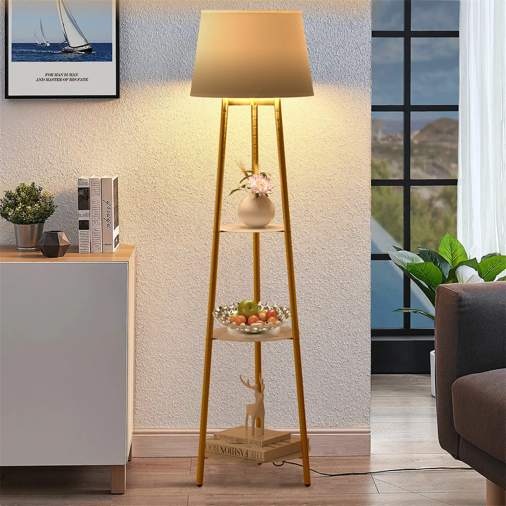 Lampadaire Gain de Place 3 Niveaux Solution Éclairage et Rangement Malin