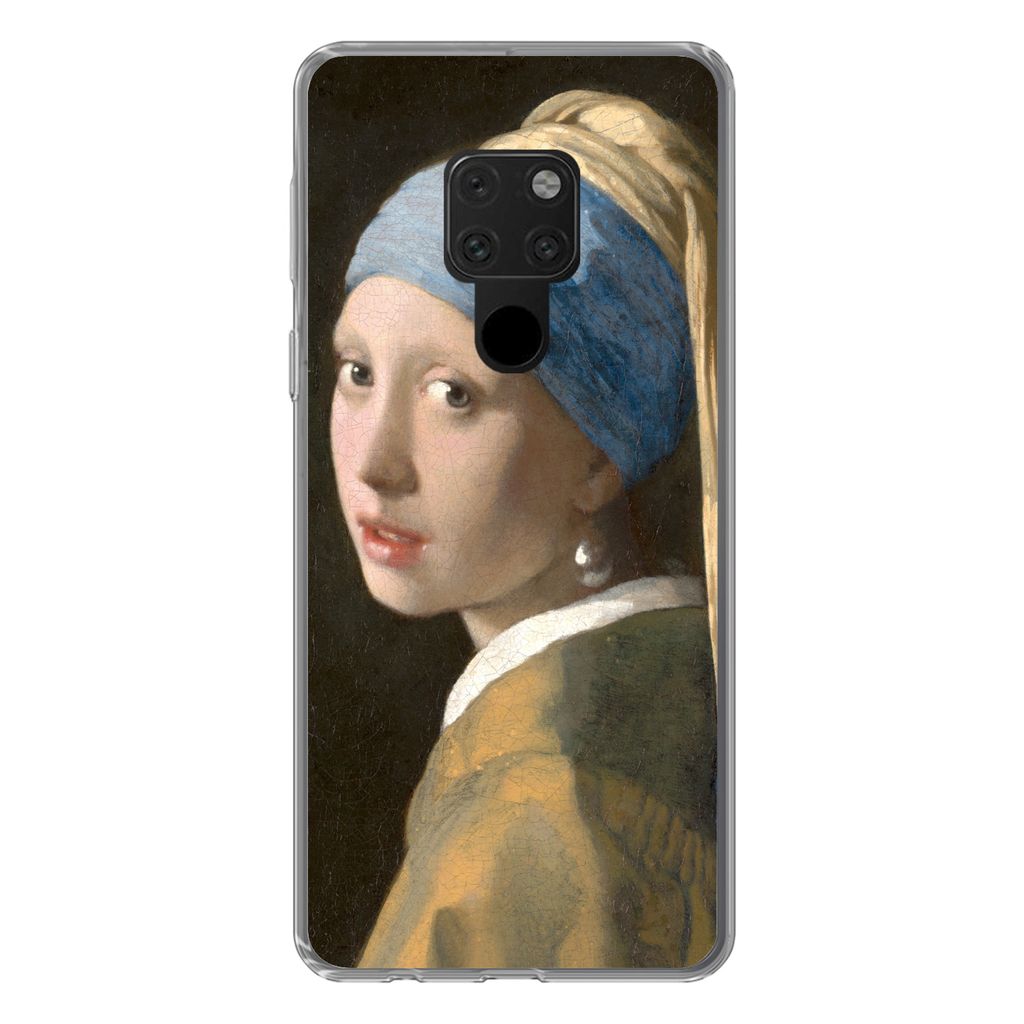 MuchoWow Handyhülle Schutzhülle Hülle für Huawei P40 Lite Das Mädchen mit dem Perlenohrring - Gemälde von Johannes Vermeer Silikon Softcase...