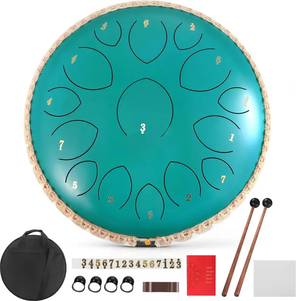 Éliminez le stress avec ce Steel Tongue Drum 15 notes au son apaisant
