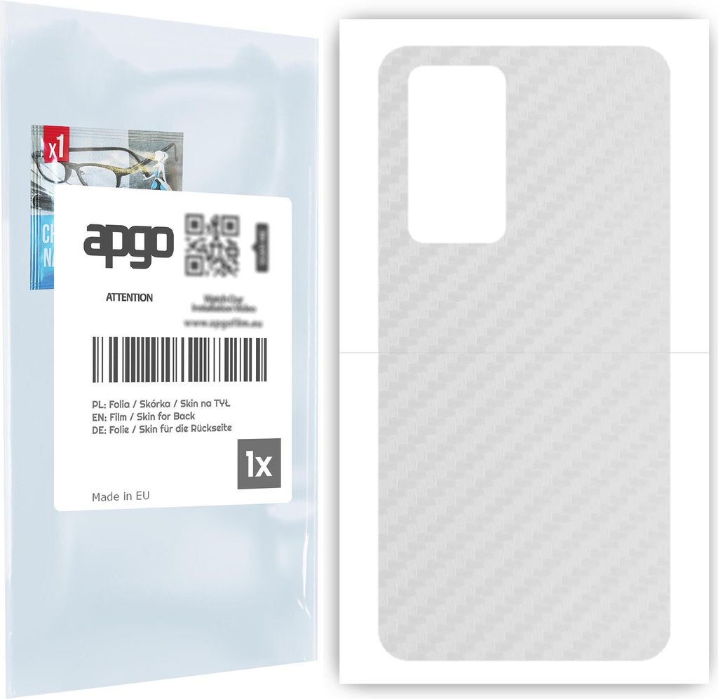 apgo Rückseite Schutzfolie für Xiaomi 12 Pro - Hinten Schutzfolie Carbon Transparent (durchsichtig), Rückseite Folie schützt vor Kratzern und ...