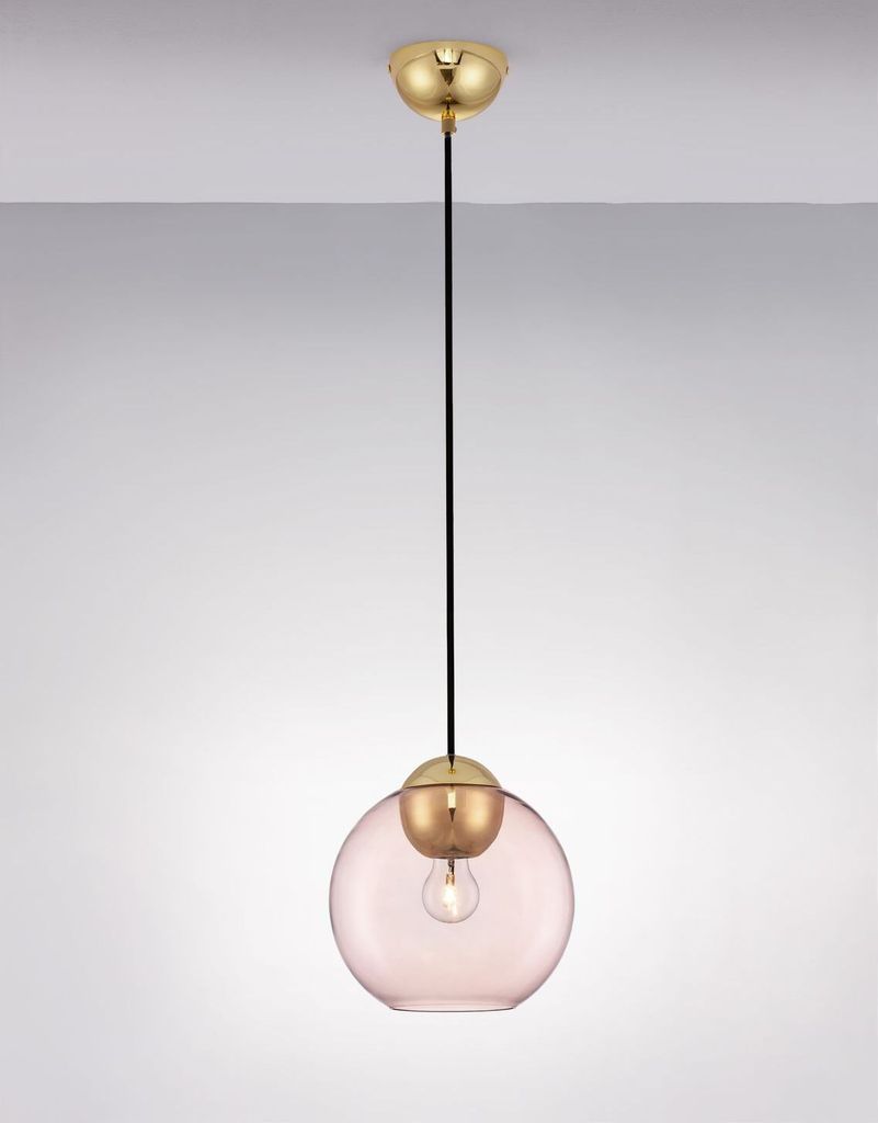 Nova Luce MIDORI Pendelleuchte E27 Gold Pink 182,5x24cm dimmbar 9009243