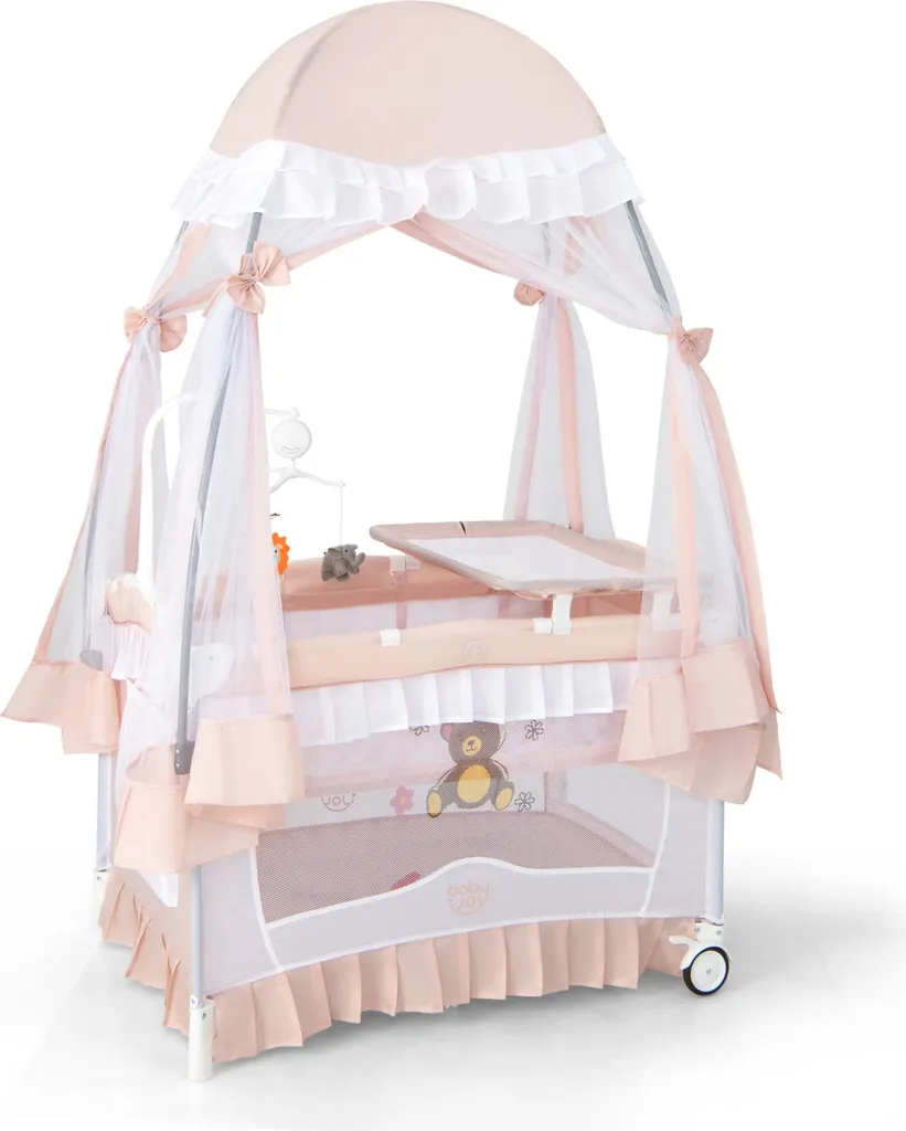 Lit d'appoint bébé pour voyage avec roulettes et matelas intégré