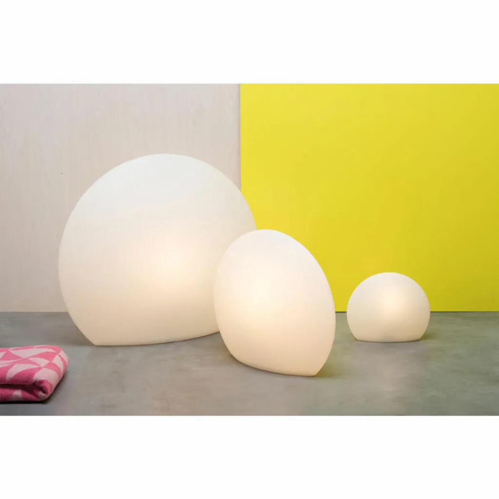 Sculpture Lumineuse Eggo Blanche M 813556 avec Éclairage Doux Diffus
