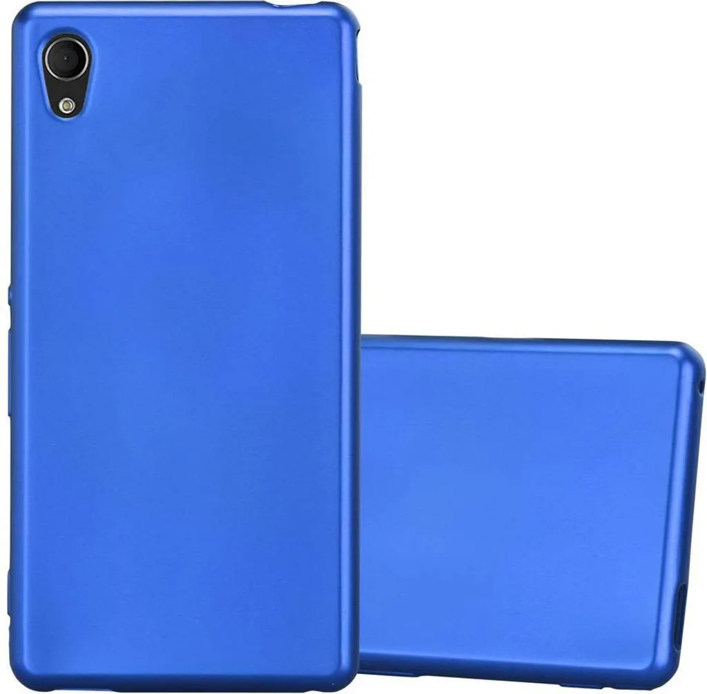 Cadorabo custodia protettiva per Sony Xperia M4 AQUA cover in blu custodia del telefono cellulare TPU custodia in silicone Cover Case