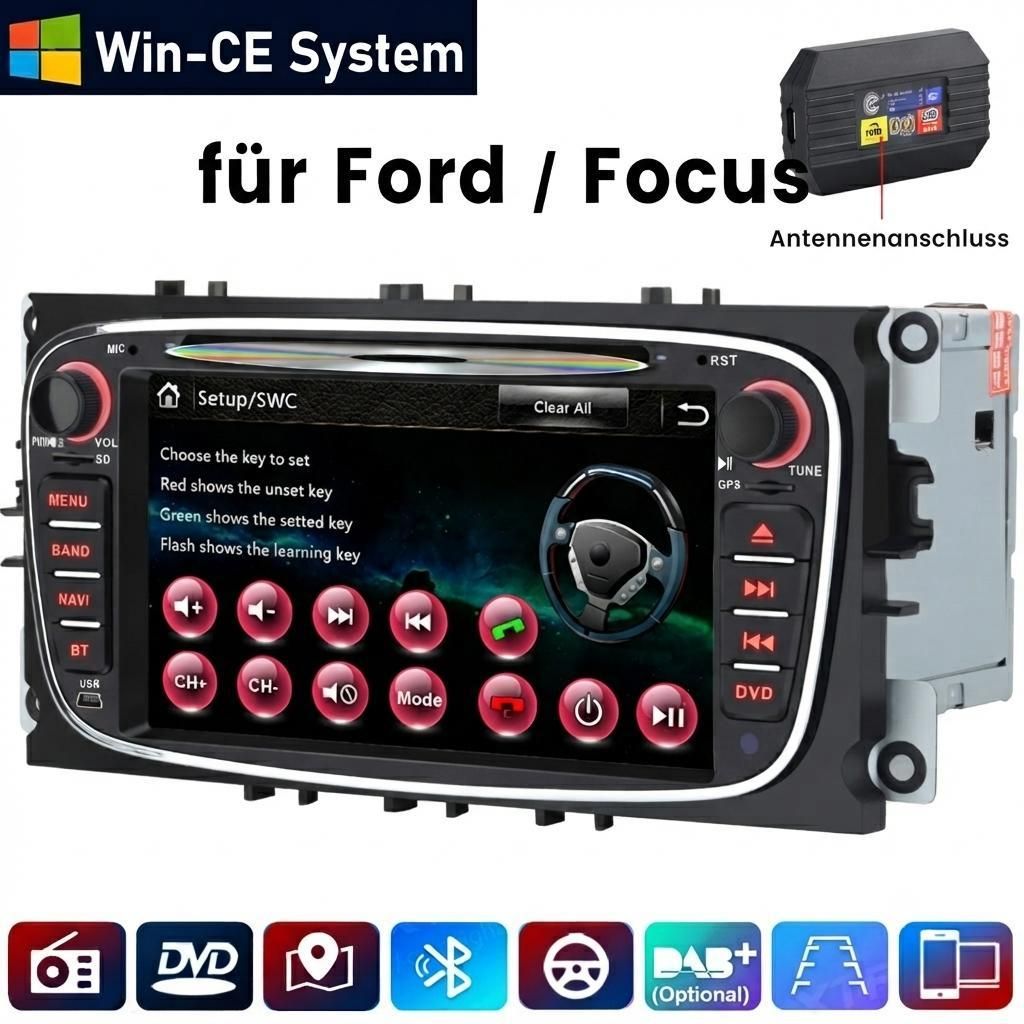 7" Autorádio s GPS navigací, přehrávač DVD/CD, USB, Obrázek produktu 