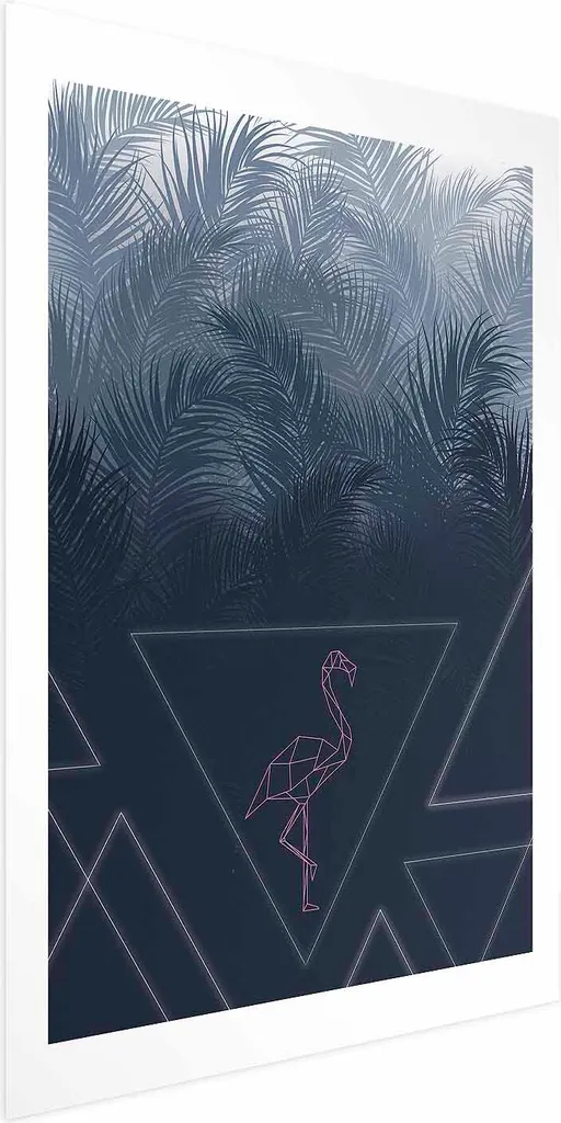 Poster di uccelli geometrici 60x90 cm senza cornice con margine