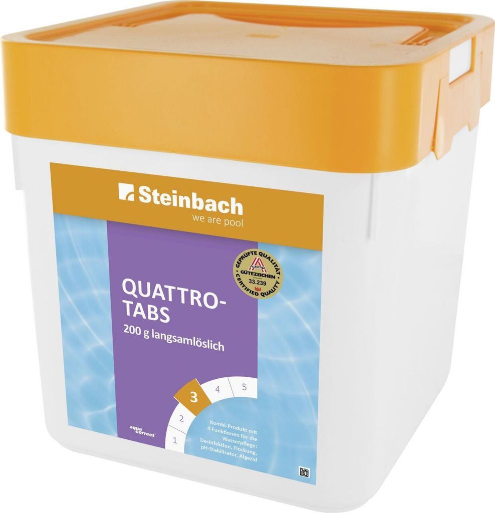 Steinbach Poolpflege Quattrotabs Tabs 5 kg Tabletten Produktbild 