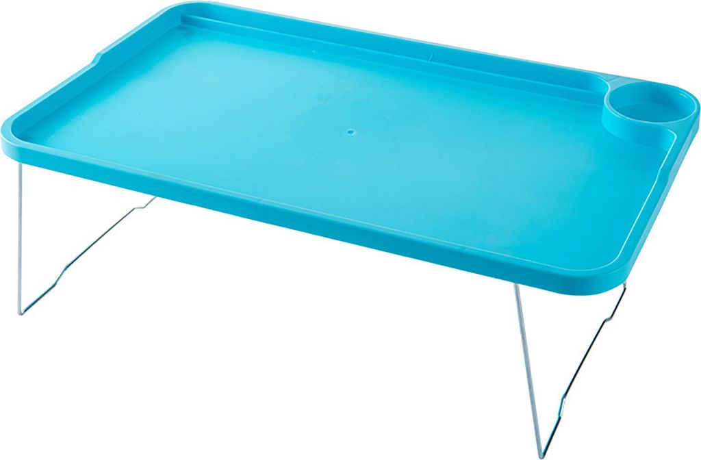 Klappbarer Laptoptisch mit rutschfesten Beinen, hoher Stabilität, starker Tragfähigkeit, tragbarer zusammenklappbarer Betttisch mit Getränkehalt...