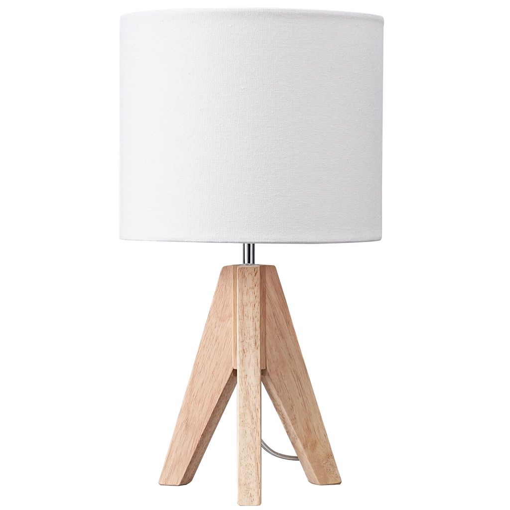 EDISHINE Nachttischlampe Holz, Tischlampe E27 mit Produktbild 